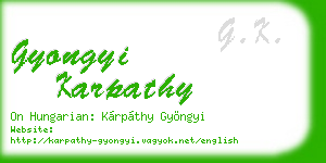 gyongyi karpathy business card